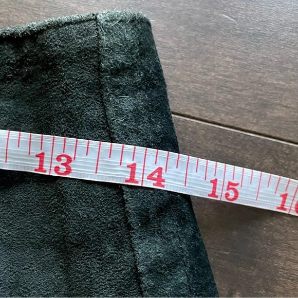 Vintage Black Leather Button Front Mini Skirt Women's 7/8 - Picture 4 of 11